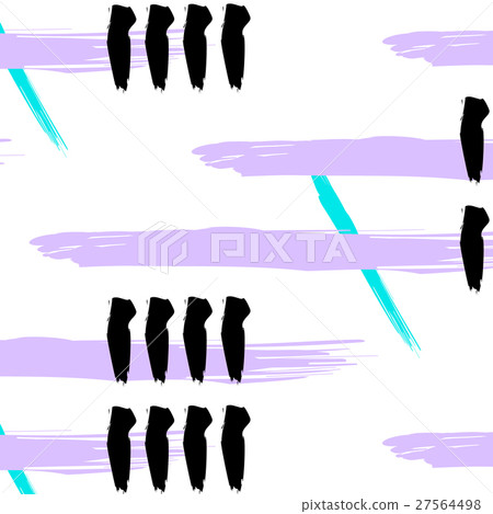 Hand drawn brush textures in violet, blue Hand drawn brush textures in violet, blue 27564498