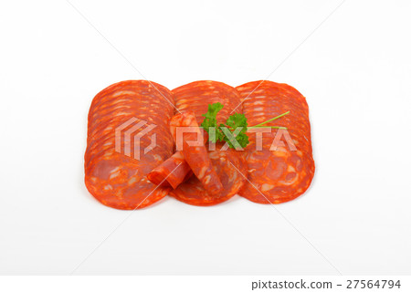 slices of chorizo salami 27564794