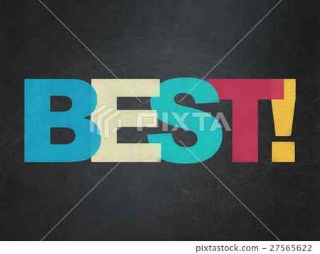 Business concept: Best! on School board background Business concept: Best! on School board background 27565622