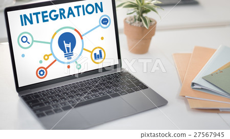 Interaction Integration Company Strategy Concept Interaction Integration Company Strategy Concept 27567945