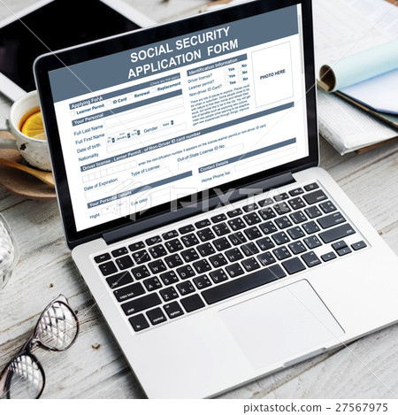 Social Security Application Form Concept Social Security Application Form Concept 27567975