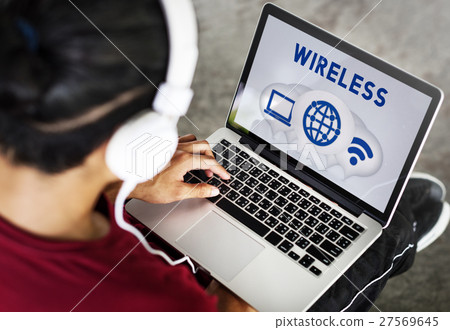 Internet Wireless Connection Icons Concept Internet Wireless Connection Icons Concept 27569645