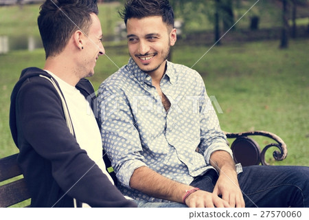 Gay Couple Love Outdoors Concept 27570060