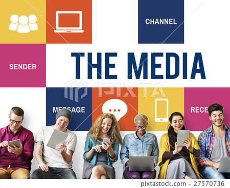 Media Technology Online Digital Networking Concept Media Technology Online Digital Networking Concept 27570736