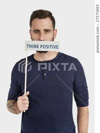 Think Positive Optimism Word Concept Think Positive Optimism Word Concept 27571665