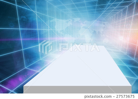 Futuristic High tech Digitial 3D Enclosed Studio 27573675