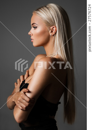 blond hair on grey blond hair on grey 27576724