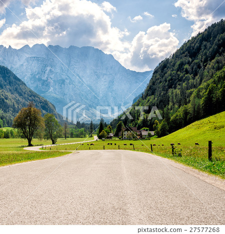 road through Alps. 27577268