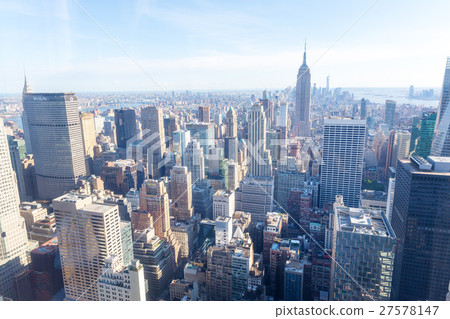 Manhattan with Empire State Building panorama 27578147