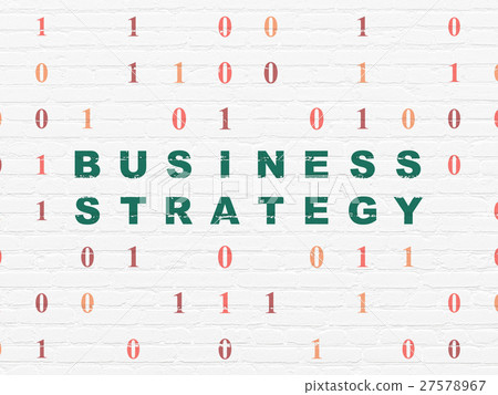 Business concept: Business Strategy on wall 27578967