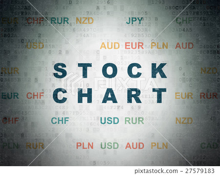 Finance concept: Stock Chart on Digital Data Paper 27579183