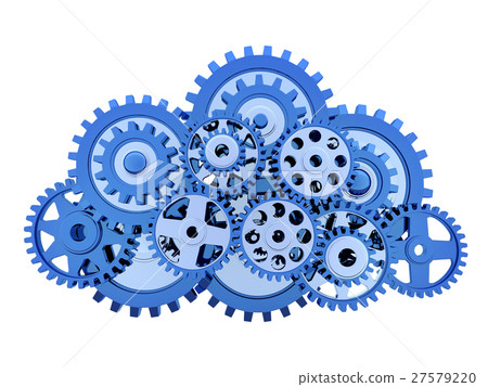 Abstract cloud storage of gear 27579220