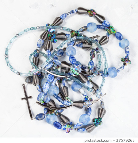 tangled necklace from lapis lazuli and sodalite 27579263