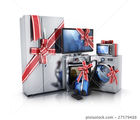 Consumer electronics on white background Consumer electronics on white background 27579488