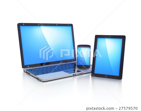Laptop, phone and PDA 27579570