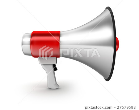 Megaphone done in 3d 27579598