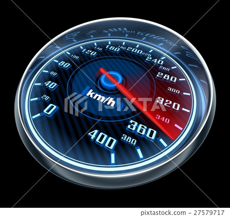 Speedometr car on black background 27579717