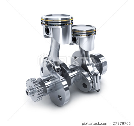 Crankshaft and pistons 27579765