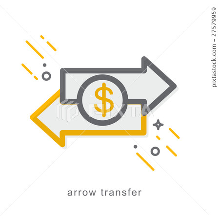 Thin line icons, arrow transfer 27579959