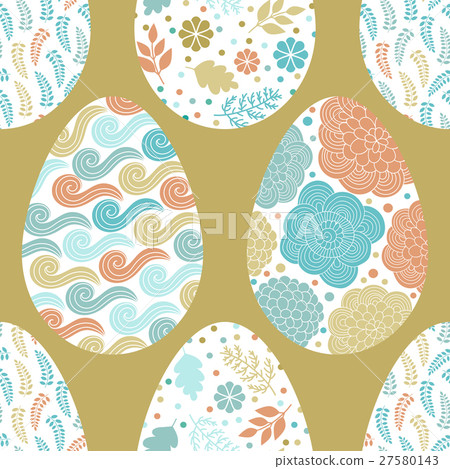 Seamless pattern with Easter eggs, vector - Stock Illustration ...