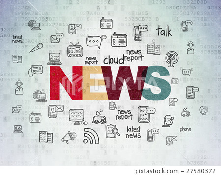 News concept: News on Digital Data Paper 27580372