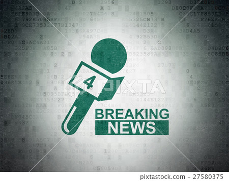 News concept: Breaking News And Microphone on 27580375