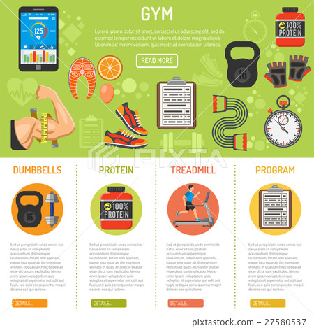Fitness and gym infographics 27580537