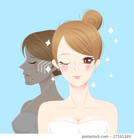 beauty cartoon skincare woman 27581389