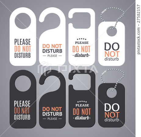Do Not Disturb Sign Labels. Vector 27582157