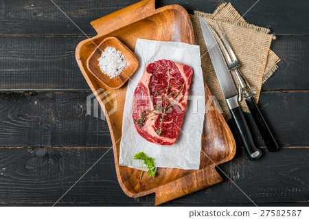 Raw fresh meat ribeye steak Raw fresh meat ribeye steak 27582587
