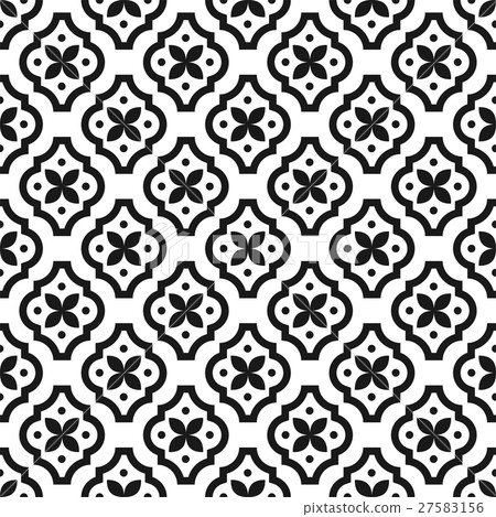 Black and white classic seamless vector pattern. Black and white classic seamless vector pattern. 27583156