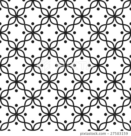 Black and white seamless vector pattern. Black and white seamless vector pattern. 27583159