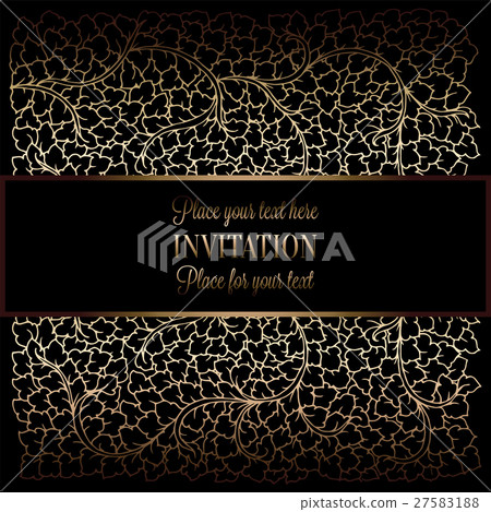 Abstract background with gold vintage frame Abstract background with gold vintage frame 27583188