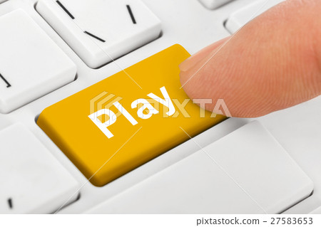 Computer notebook keyboard with Play key 27583653