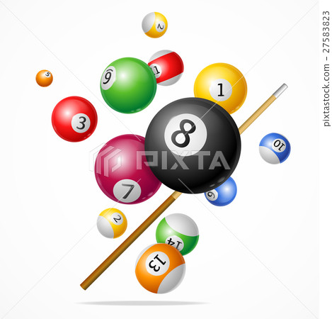 Billiard Ball Concept. Vector 27583823