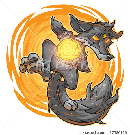 illustration of a fire fox. illustration of a fire fox. 27586119