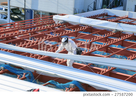 工作者建造場所鋼框架工作 27587200