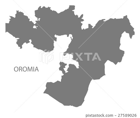 Oromia Ethiopia Map grey 27589026