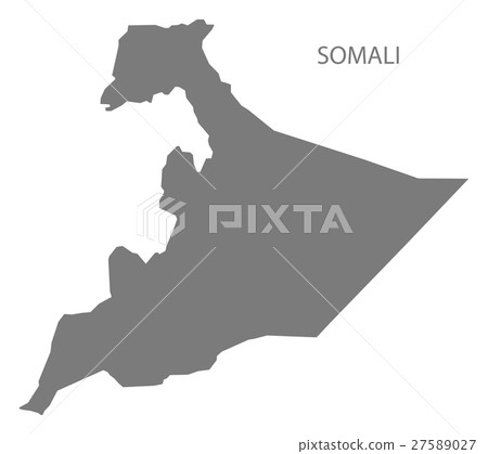 Somali Ethiopia Map grey 27589027