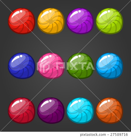 Big set with cartoon shiny bubbles 27589716