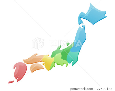 Japan Map Illustration 27590188