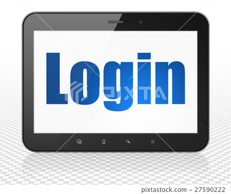 Safety concept: Tablet Pc Computer with Login on 27590222