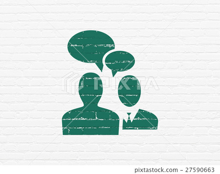 Business concept: Business Meeting on wall 27590663