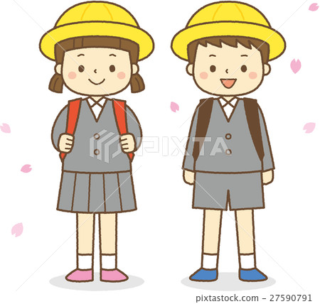 小學和花瓣的一年級學生 小學和花瓣的一年級學生 27590791