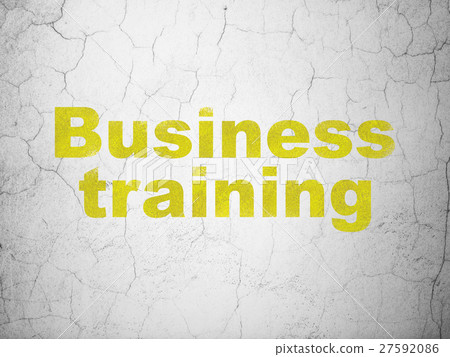 Education concept: Business Training on wall Education concept: Business Training on wall 27592086