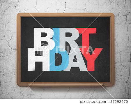 Holiday concept: Birthday on School board 27592470