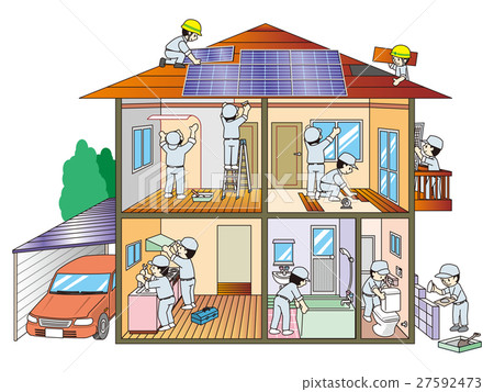 House renovation - Stock Illustration [27592473] - PIXTA