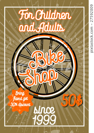 Color vintage bike shop banner Color vintage bike shop banner 27592809