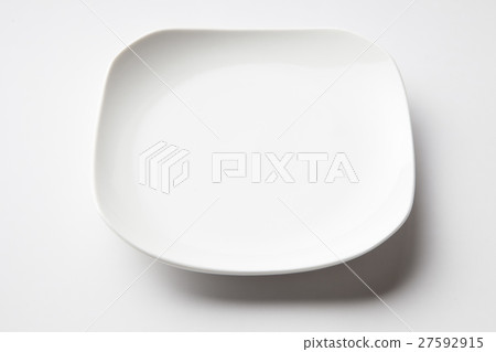 白色方形盤子 27592915
