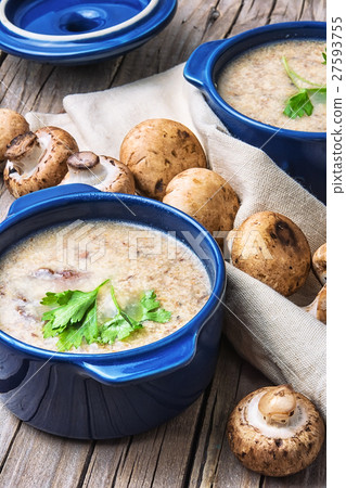 puree soup with mushrooms 27593755